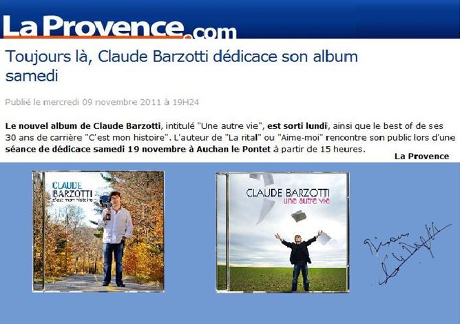 Blog de barzotti83 : Rikounet 83, Claude Barzotti france Dimanche no