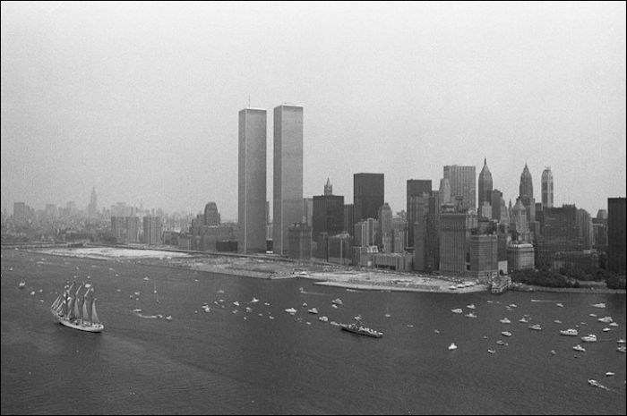 Financial District et les 2 tours du World Trade Center dans les années 1960 avant nyc new york